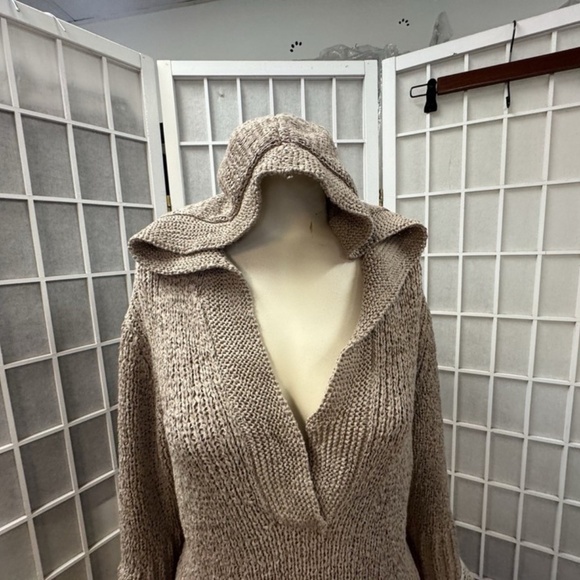 Axcess, Woman, Dress Style Sweater, Brown, Sz XL,Woven Cotton,Hood,Long Sleeve.! - Picture 6 of 12